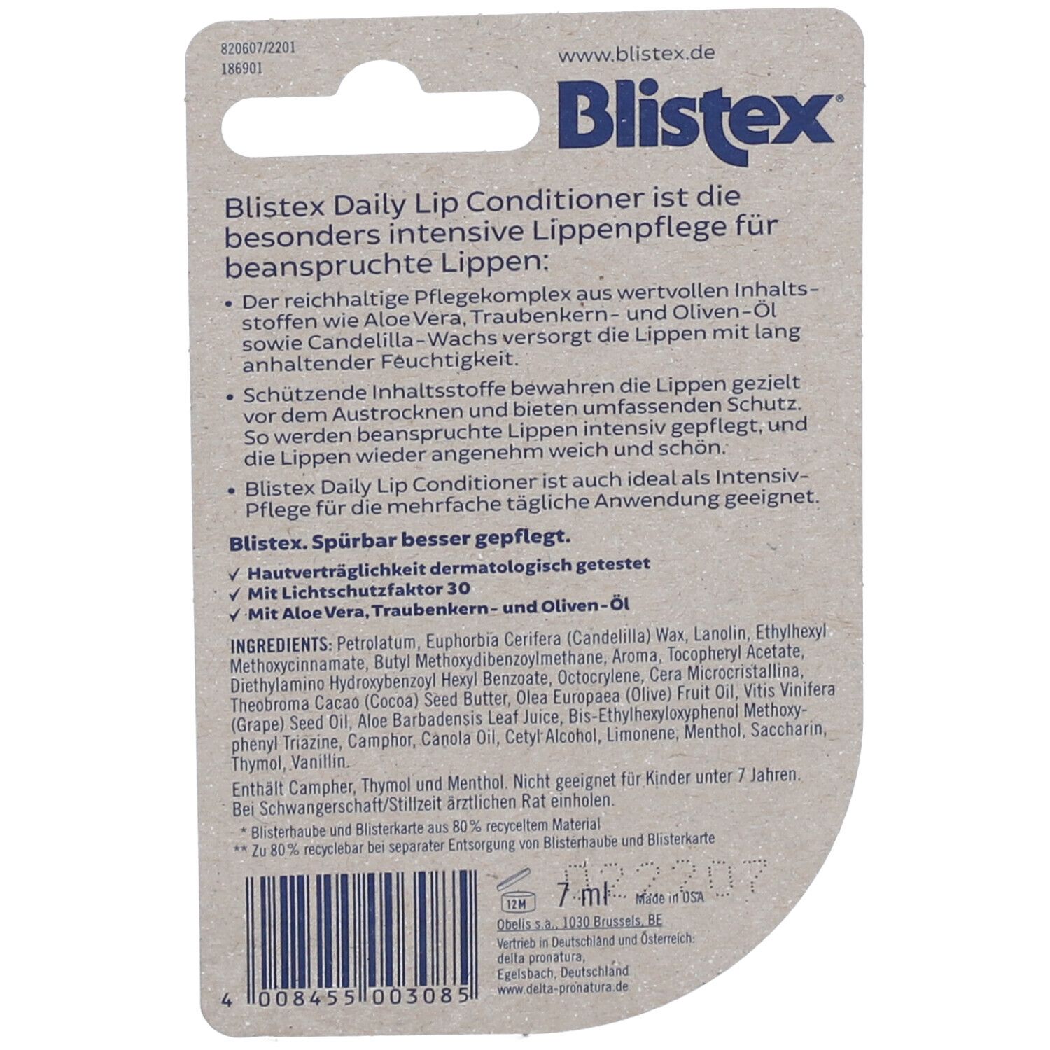 Blistex Lip Conditioner Salbe Dose