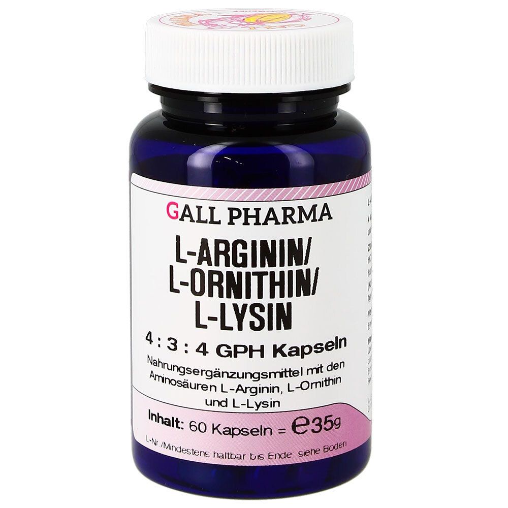 GALL PHARMA L-Arginine/L-Ornithine/L-Lysine 4:3:4 GPH Kapseln