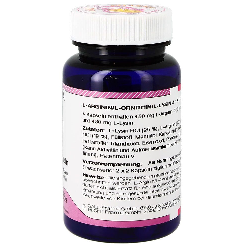 GALL PHARMA L-Arginine/L-Ornithine/L-Lysine 4:3:4 GPH Kapseln