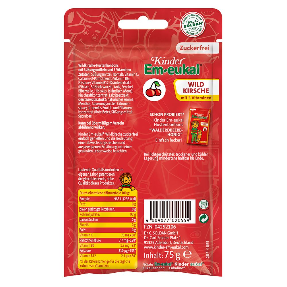 Kinder Em-eukal® Cerise sauvage sans sucre