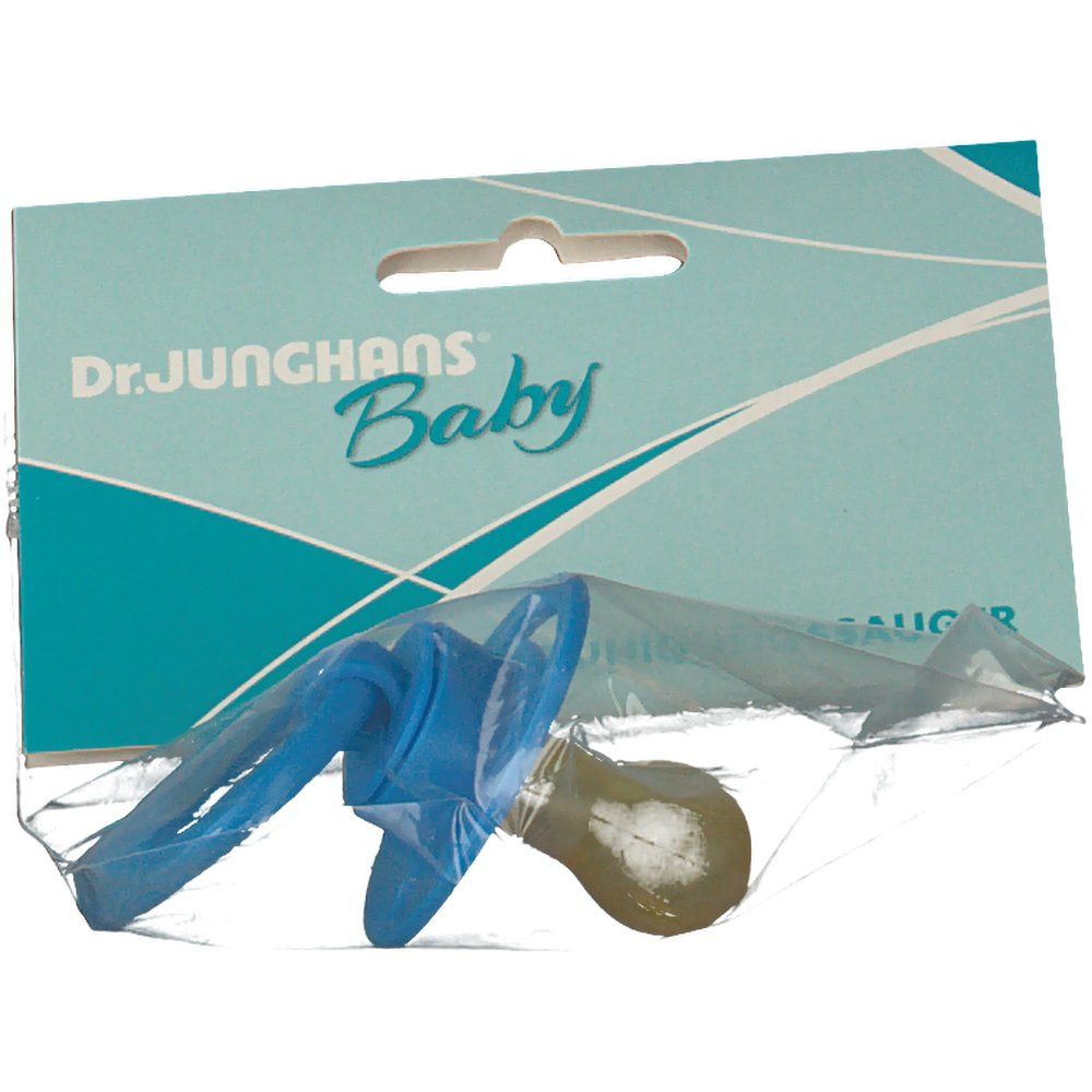 Dr. Junghans® Beruhigungssauger kirschform Latex 0-6 Monate blau