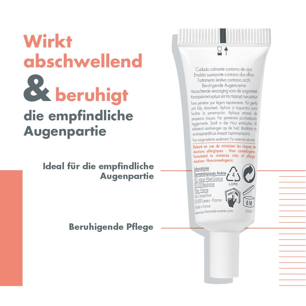 Avène Beruhigende Augencreme - mildert Schwellungen bei gereizten Augenlidern