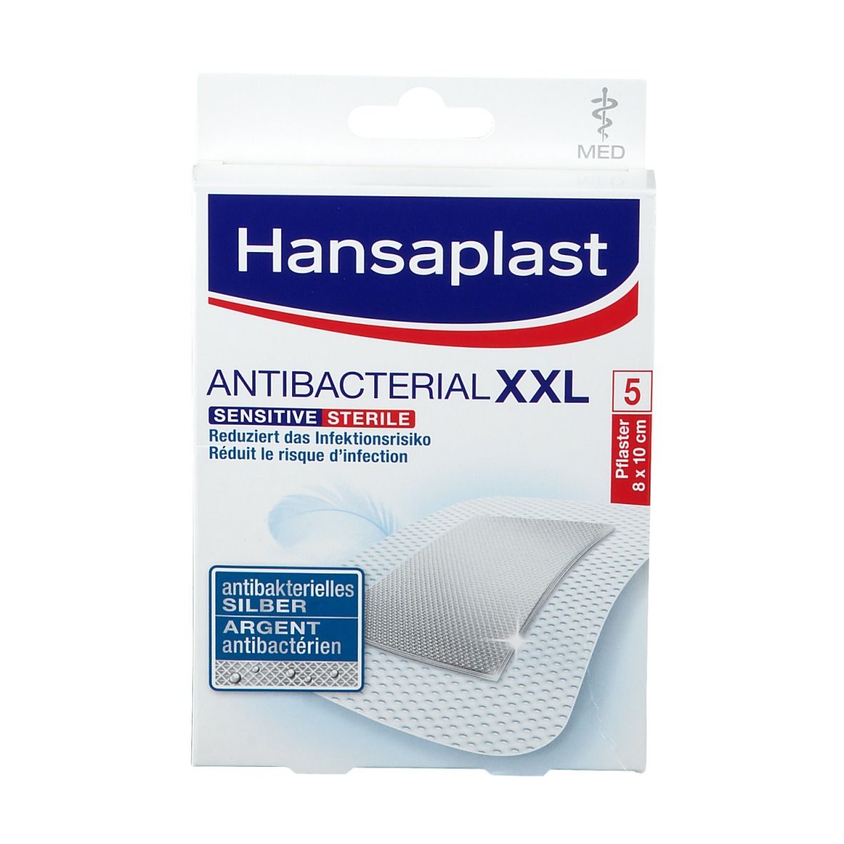 HANSAPLAST med Sensitive XXL Pflaster 8x10 cm