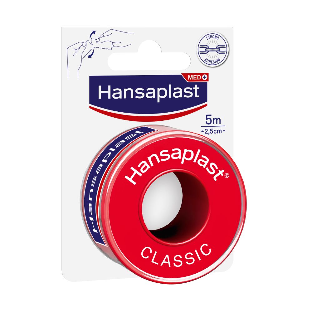 Hansaplast Classic Pansements de fixation 2,5 cm x 5 m