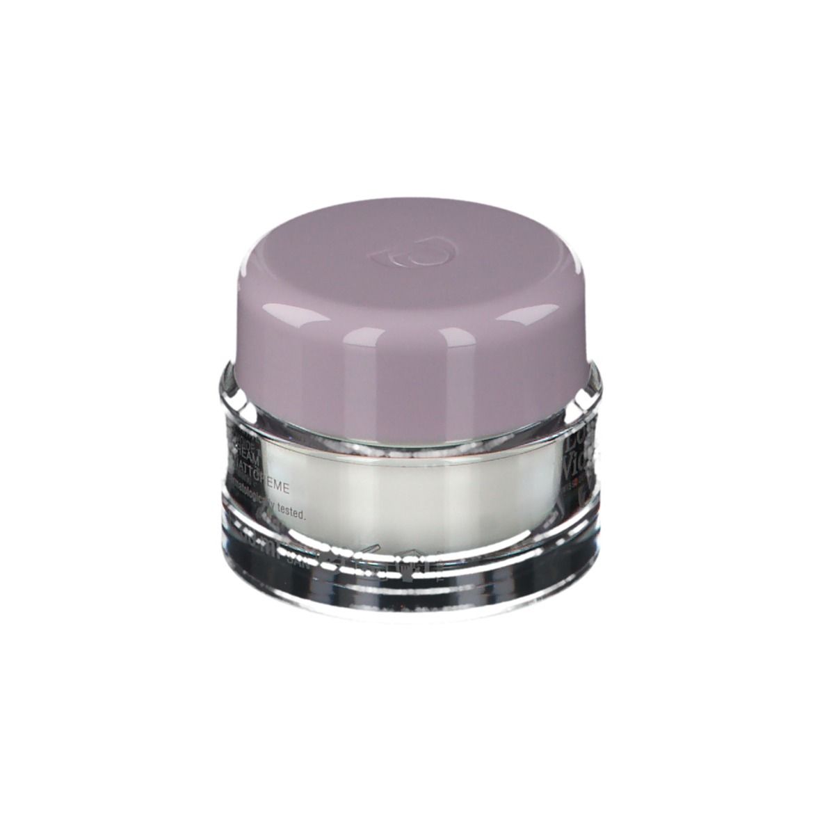 Creme-Tiegel mit lila Deckel. Auf dem Tiegel steht "Crème Nutritive" und weitere Texte.