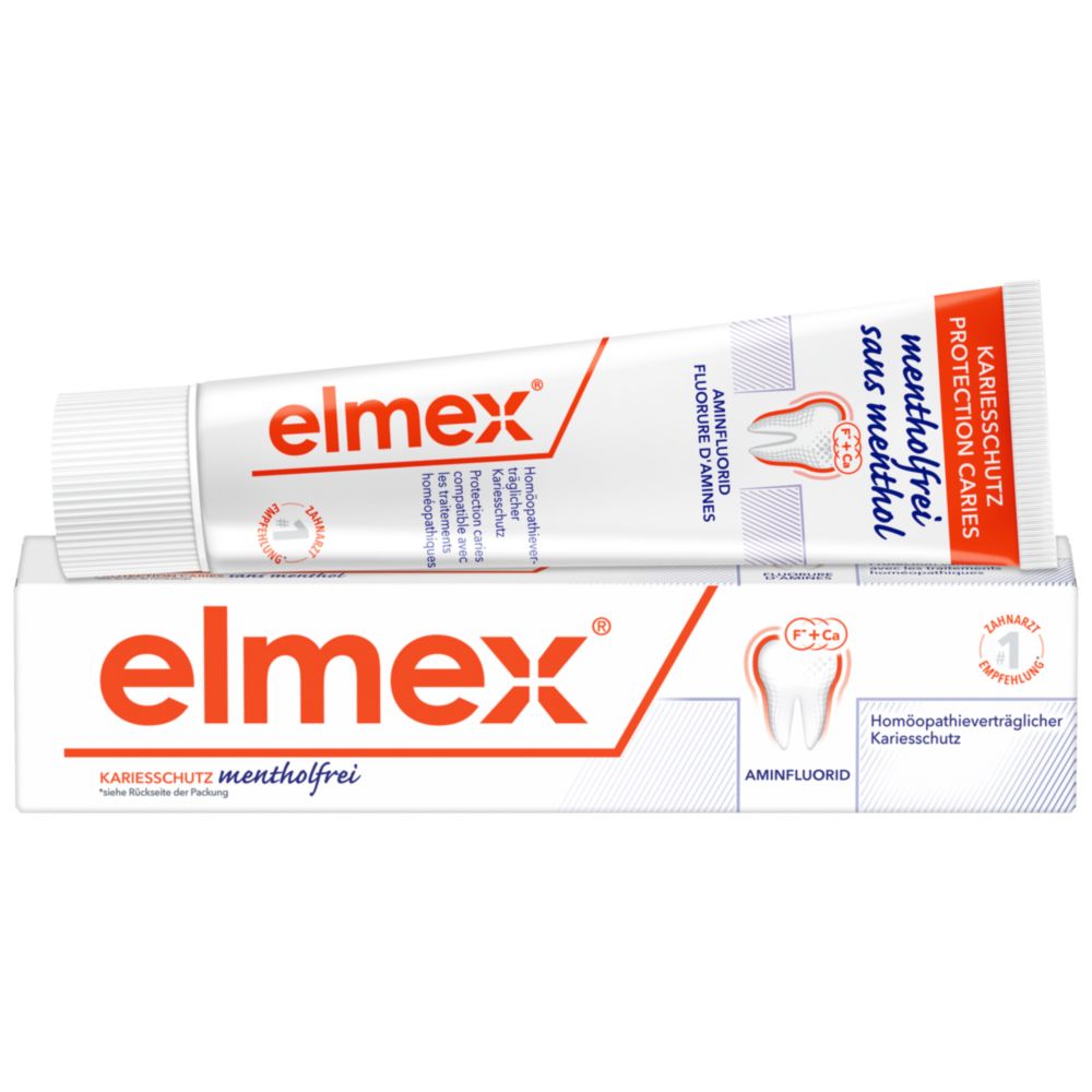 elmex mentholfreie Homöopathieverträgliche Zahnpasta
