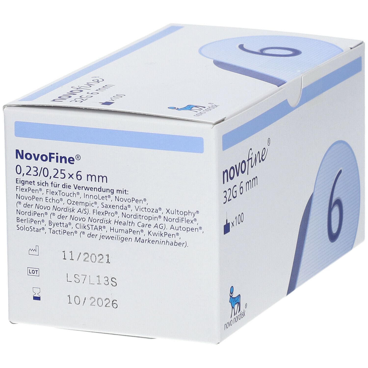 NOVOFINE Nadeln 32 G 6 mm