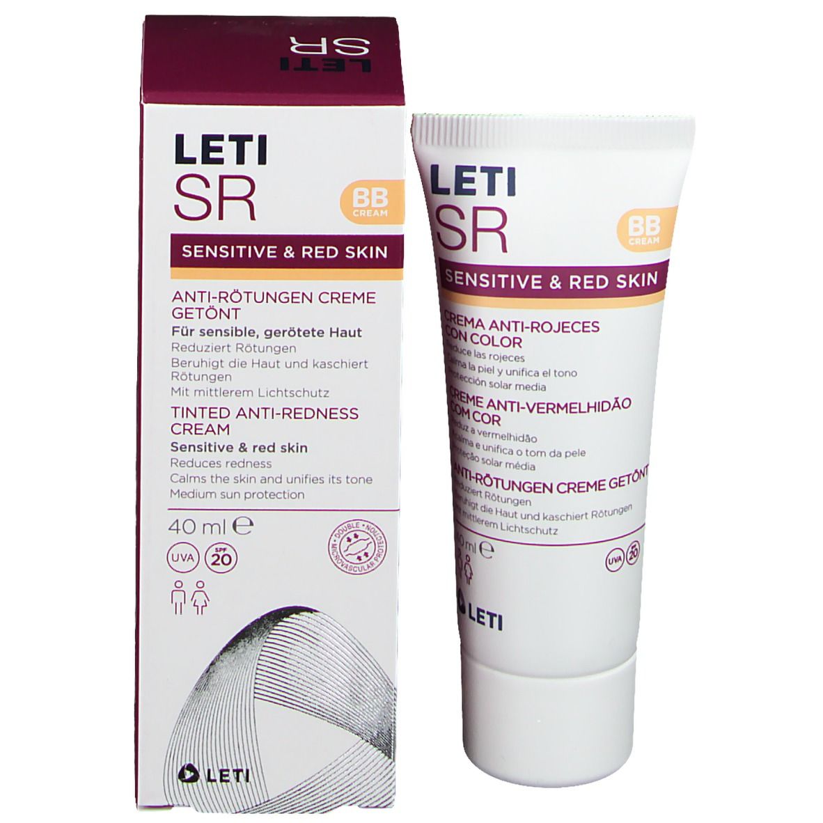 letiSR Crème de soin anti-rougeurs teintée
