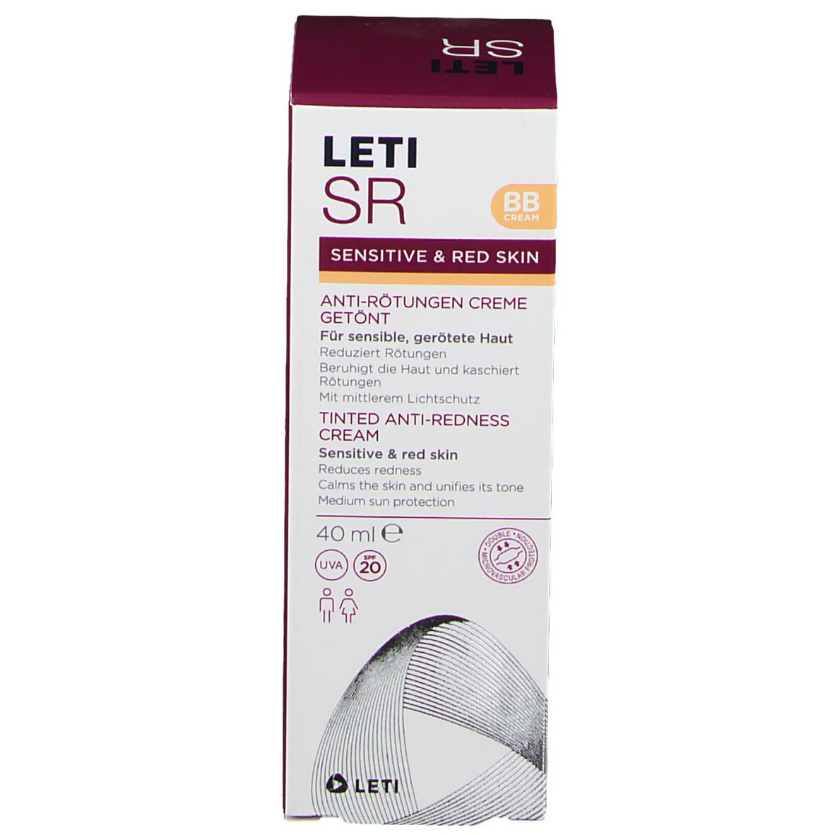 letiSR Crème de soin anti-rougeurs teintée