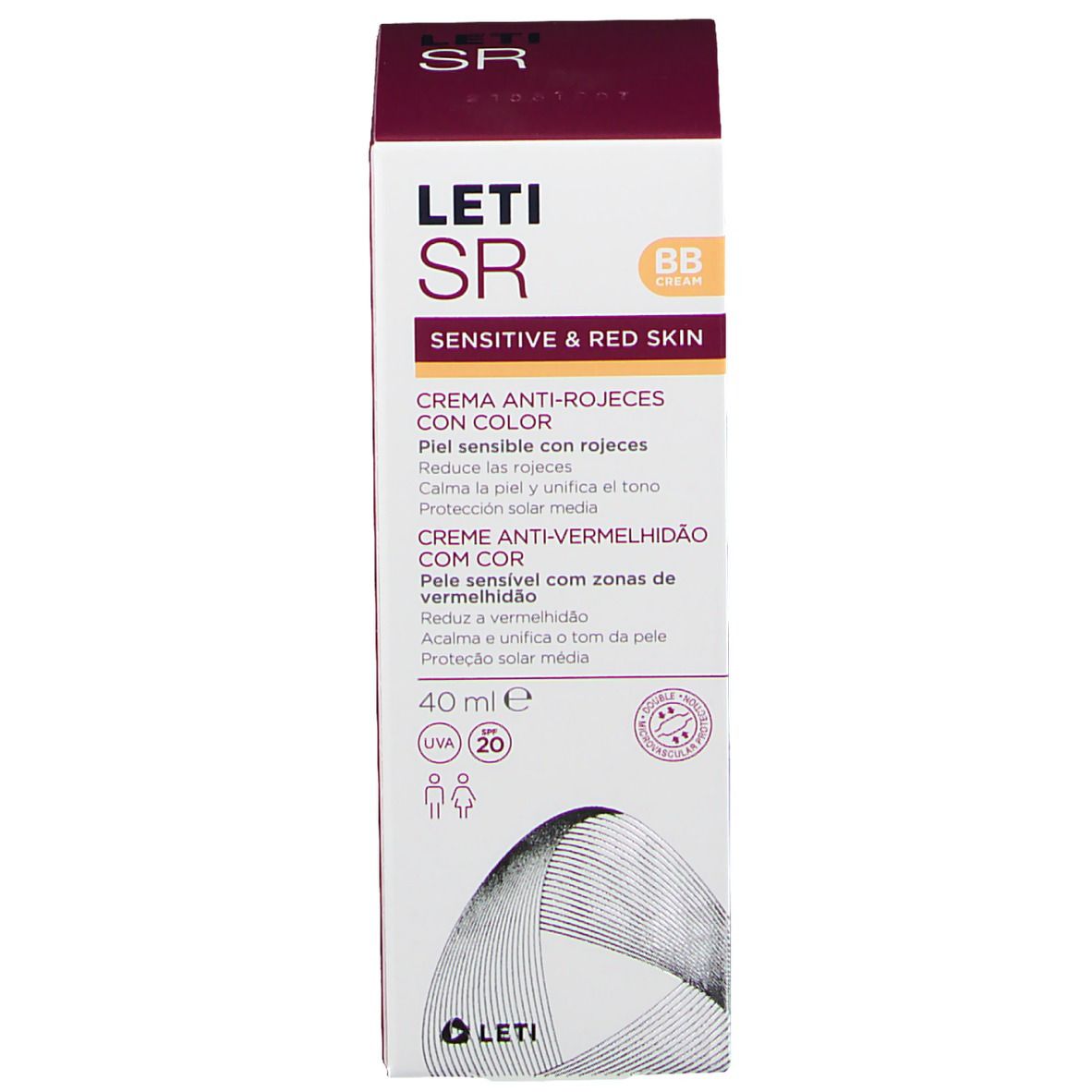 letiSR Crème de soin anti-rougeurs teintée