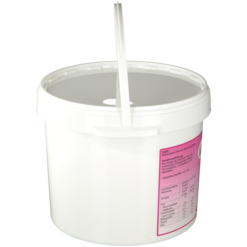 Seau blanc avec couvercle et poignée relevée. Autocollant avec informations sur le produit. Contenu : 3000 g.