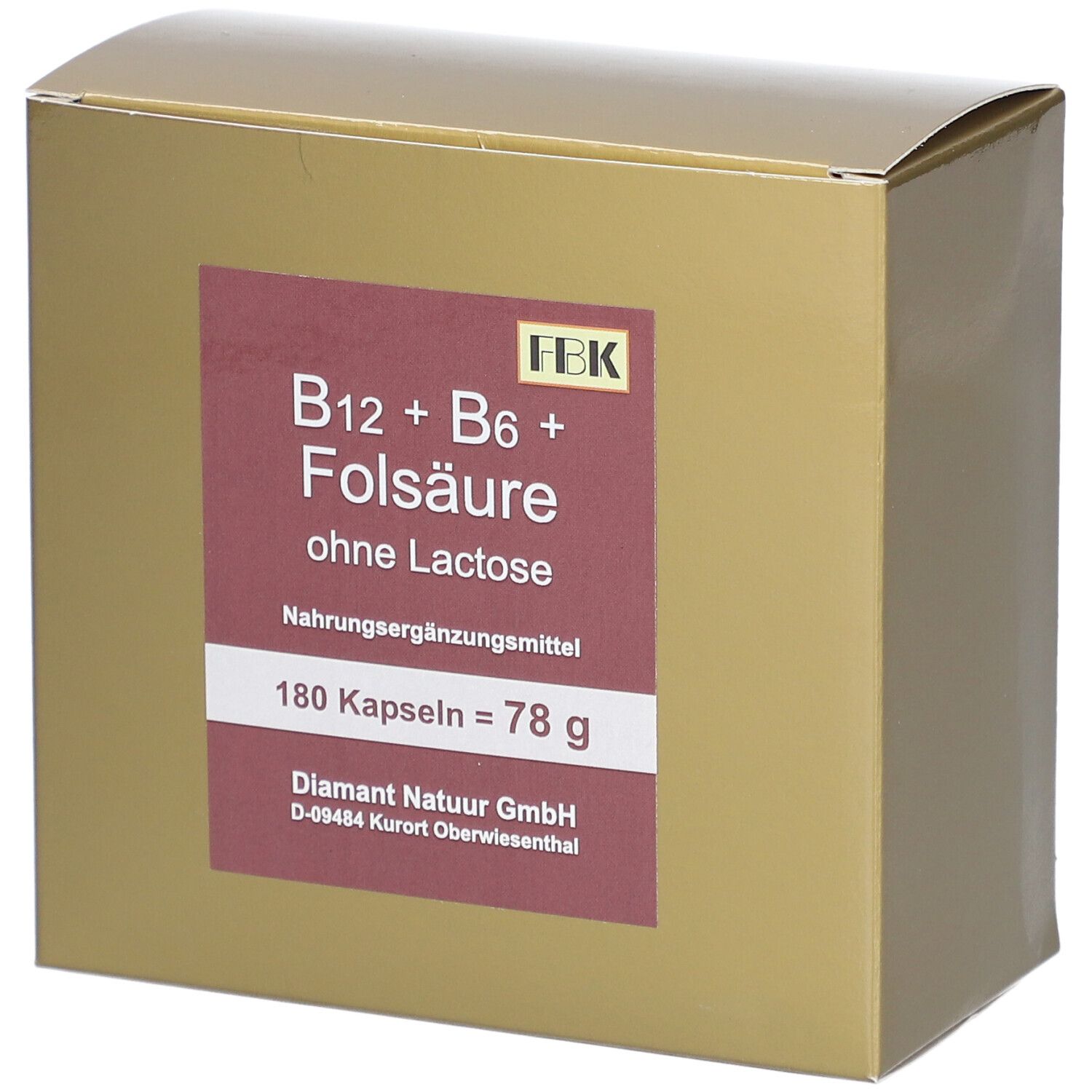 Vitamin B12 + B6 + Folsäure ohne Lactose