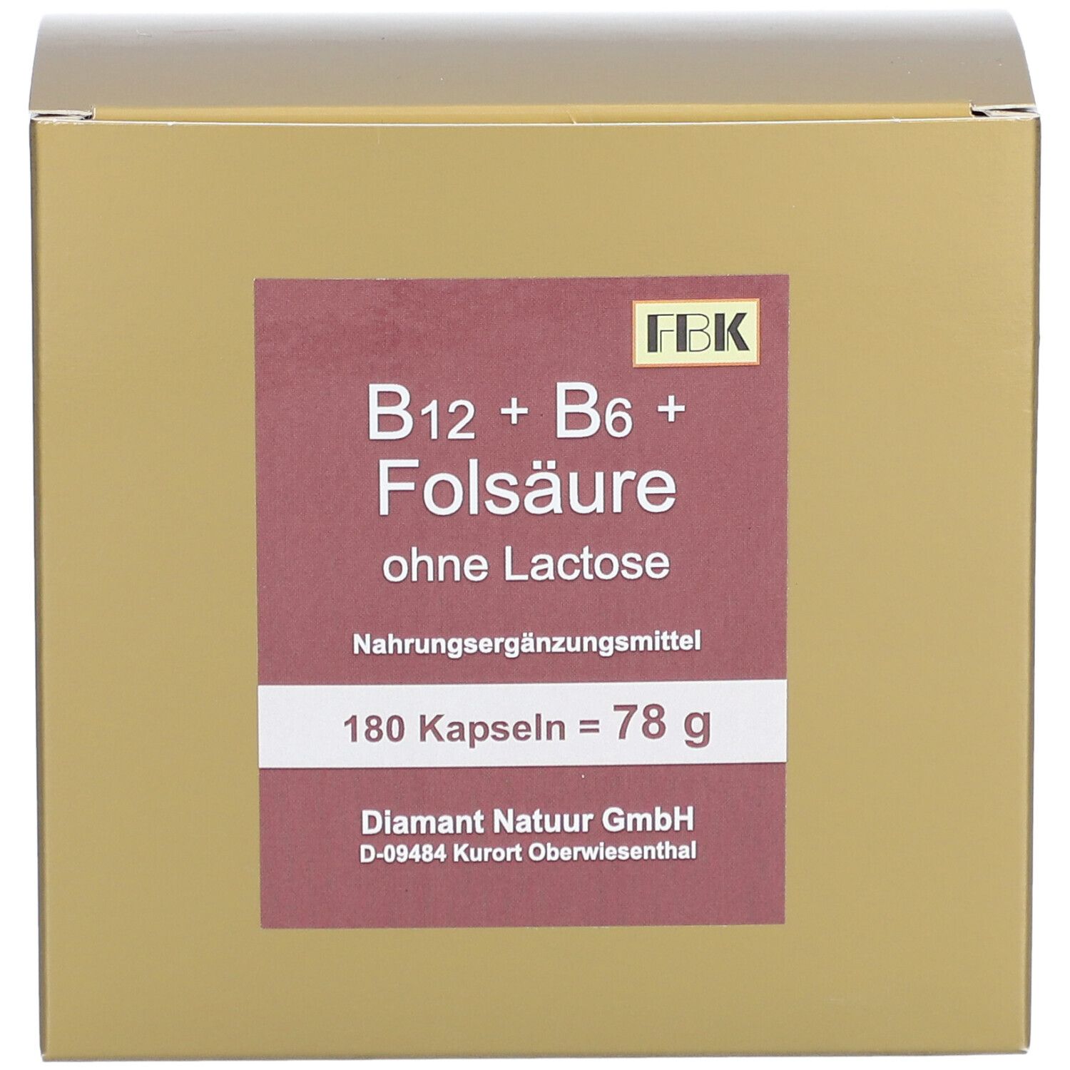 Vitamin B12 + B6 + Folsäure ohne Lactose