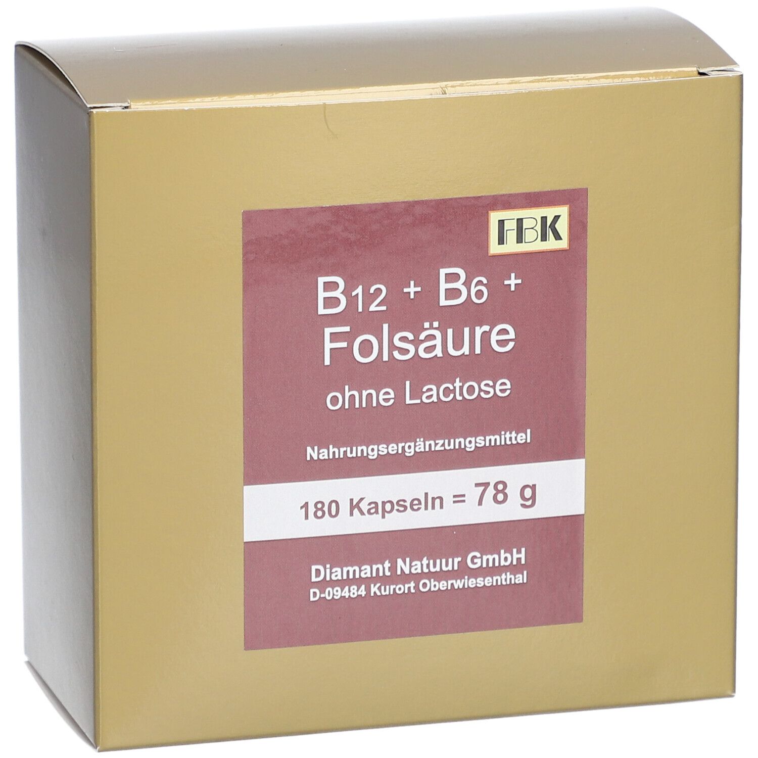 Vitamin B12 + B6 + Folsäure ohne Lactose