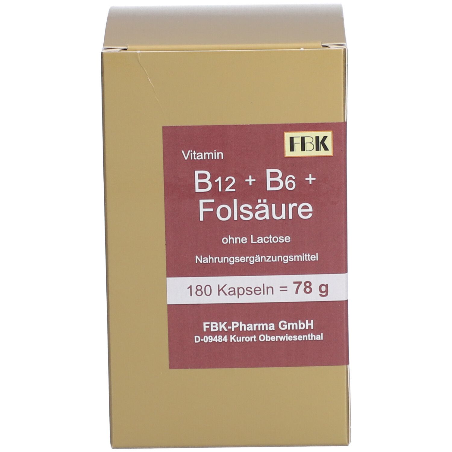 Vitamin B12 + B6 + Folsäure ohne Lactose