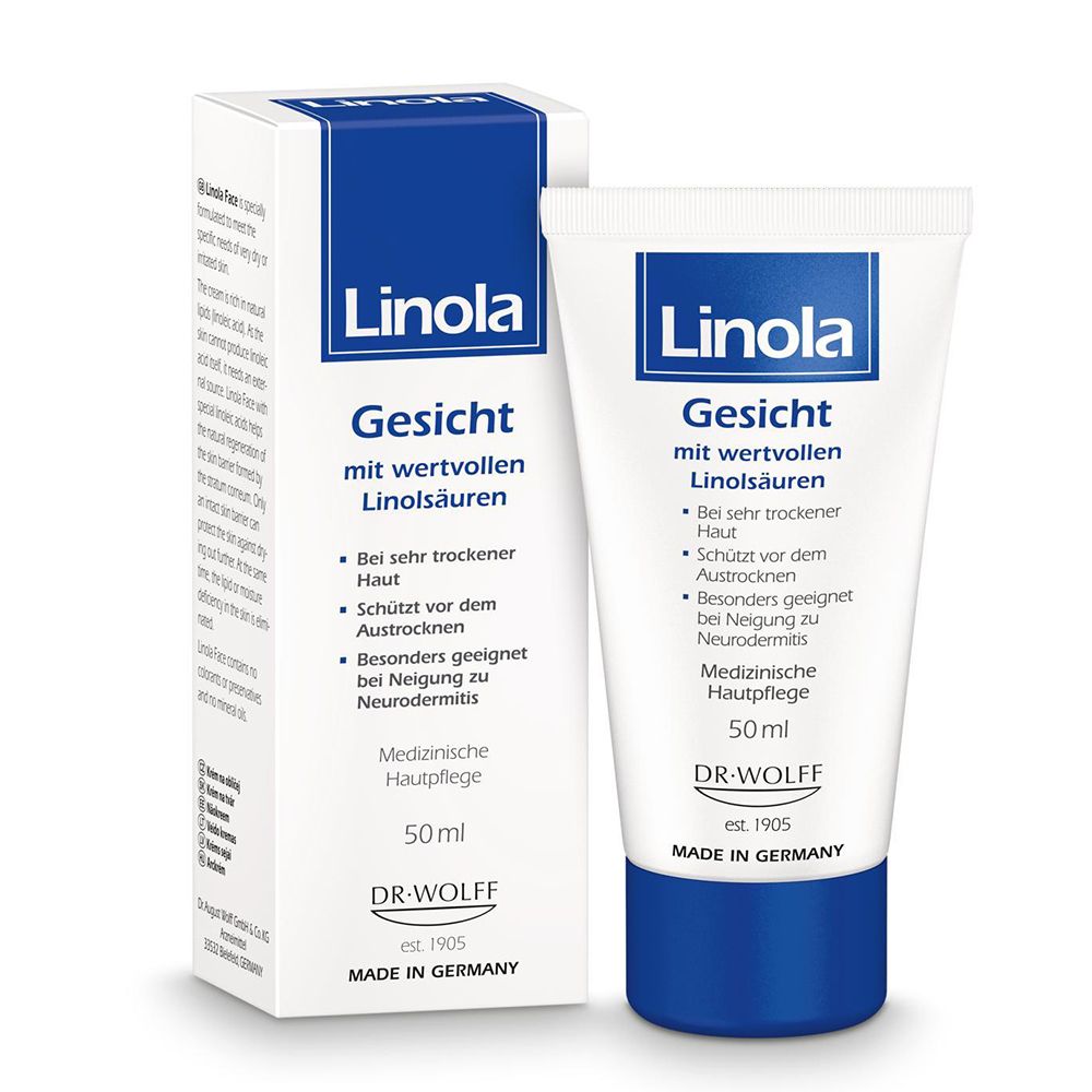 Linola Gesicht - Gesichtscreme für sehr trockene, juckende und gereizte Haut