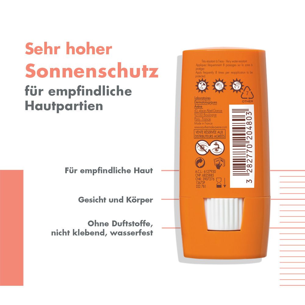 Avène SunSitive Sonnenstick für empfindliche Hautpartien LSF 50+