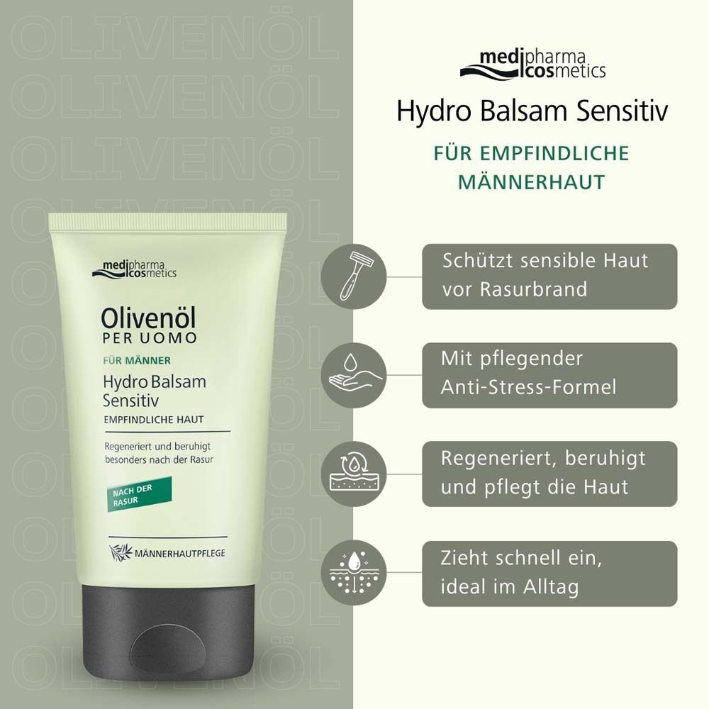 medipharma cosmetics Huile d'olive Per Uomo Hydro Balsam Sensitiv