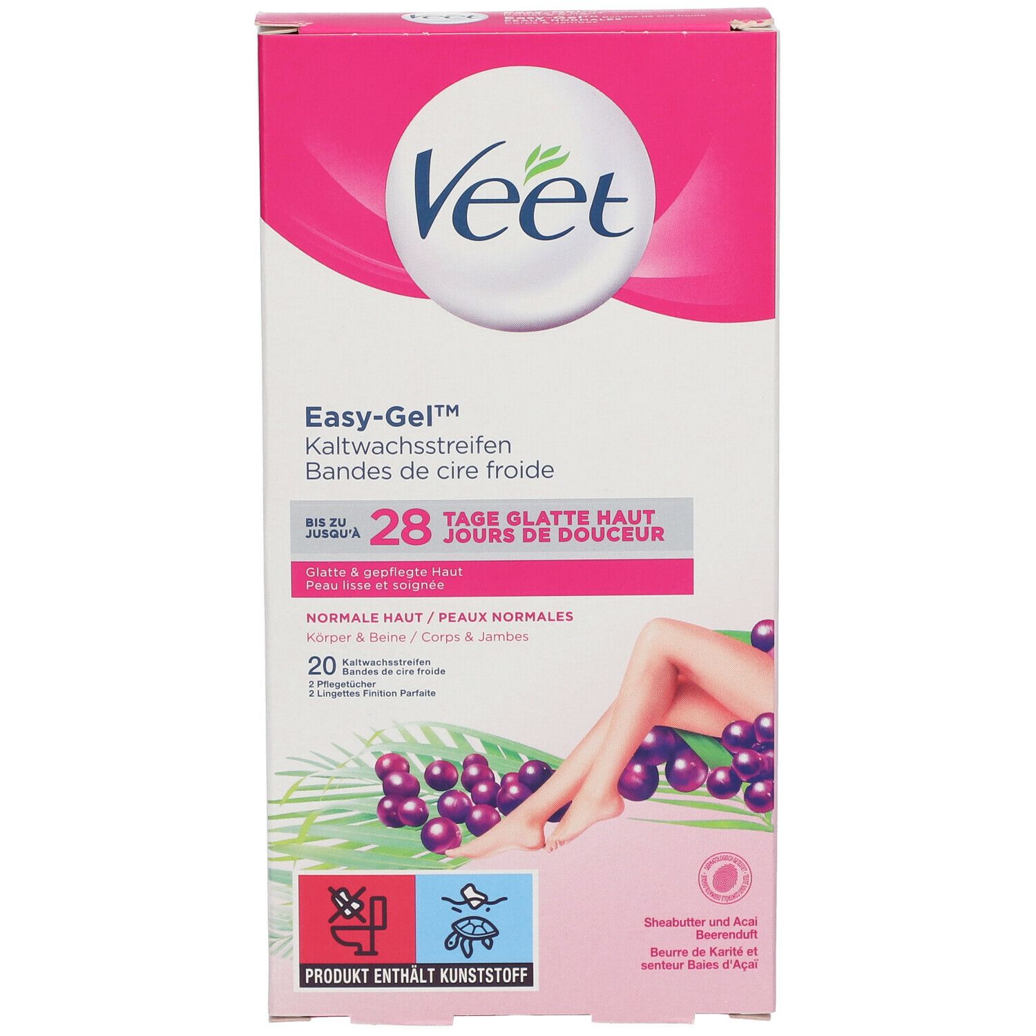 Veet® EasyGrip Bandes de cire froide