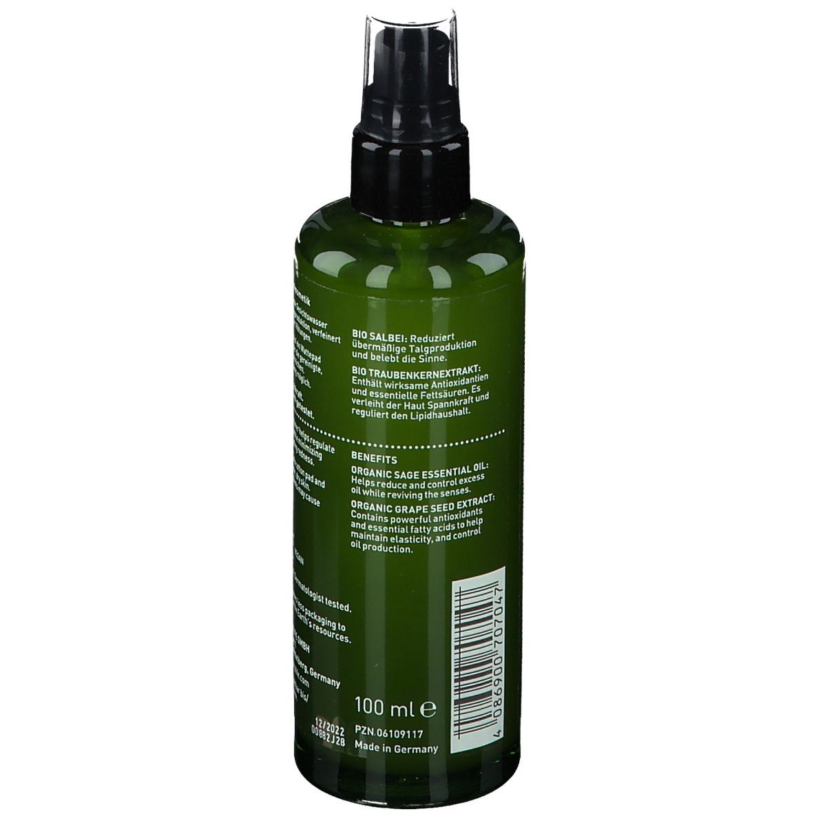 PRIMAVERA® Lotion Tonique faciale clarifiante Sauge Bio & Raisin  Bio