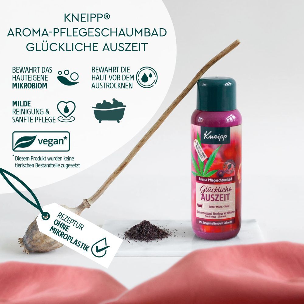 Kneipp® Aroma-Pflegeschaumbad Glückliche Auszeit Roter Mohn Hanf