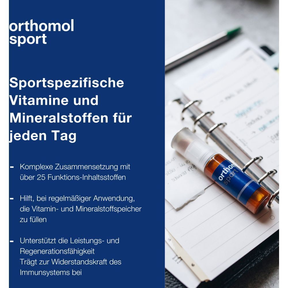 Orthomol Sport - Mikronährstoffe für sportliche Leistung - mit Magnesium, Vitamin D und B12 - Trinkampullen/Tabletten/Kapseln