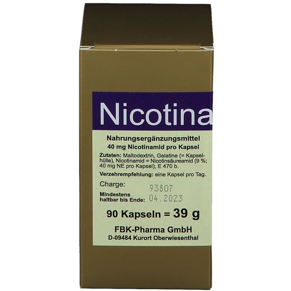 Nicotinamide de Schmiedeberger