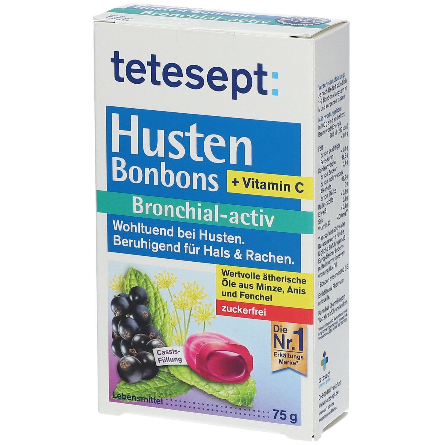 tetesept® Bonbons toux Bronchial-activ sans sucre