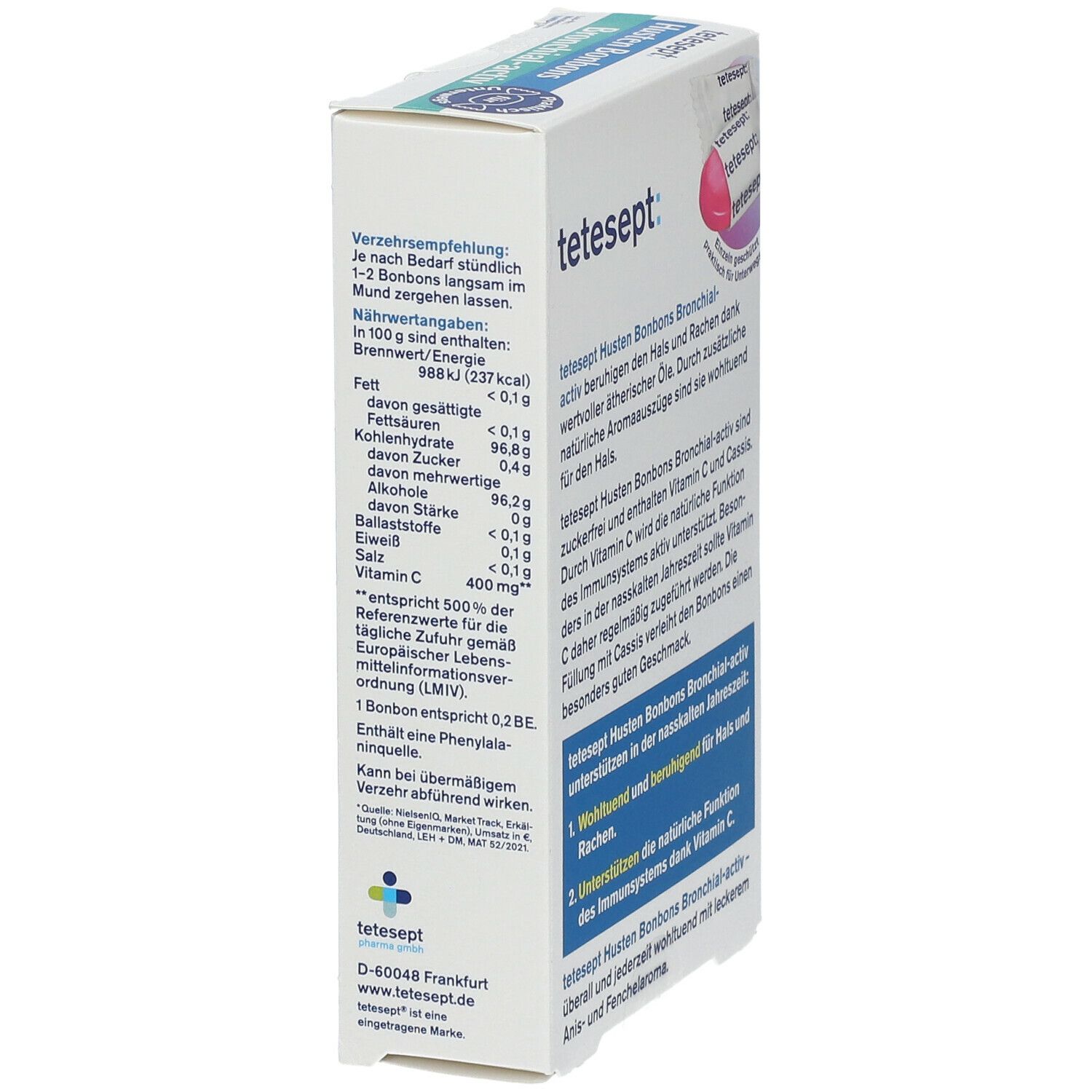tetesept® Bonbons toux Bronchial-activ sans sucre