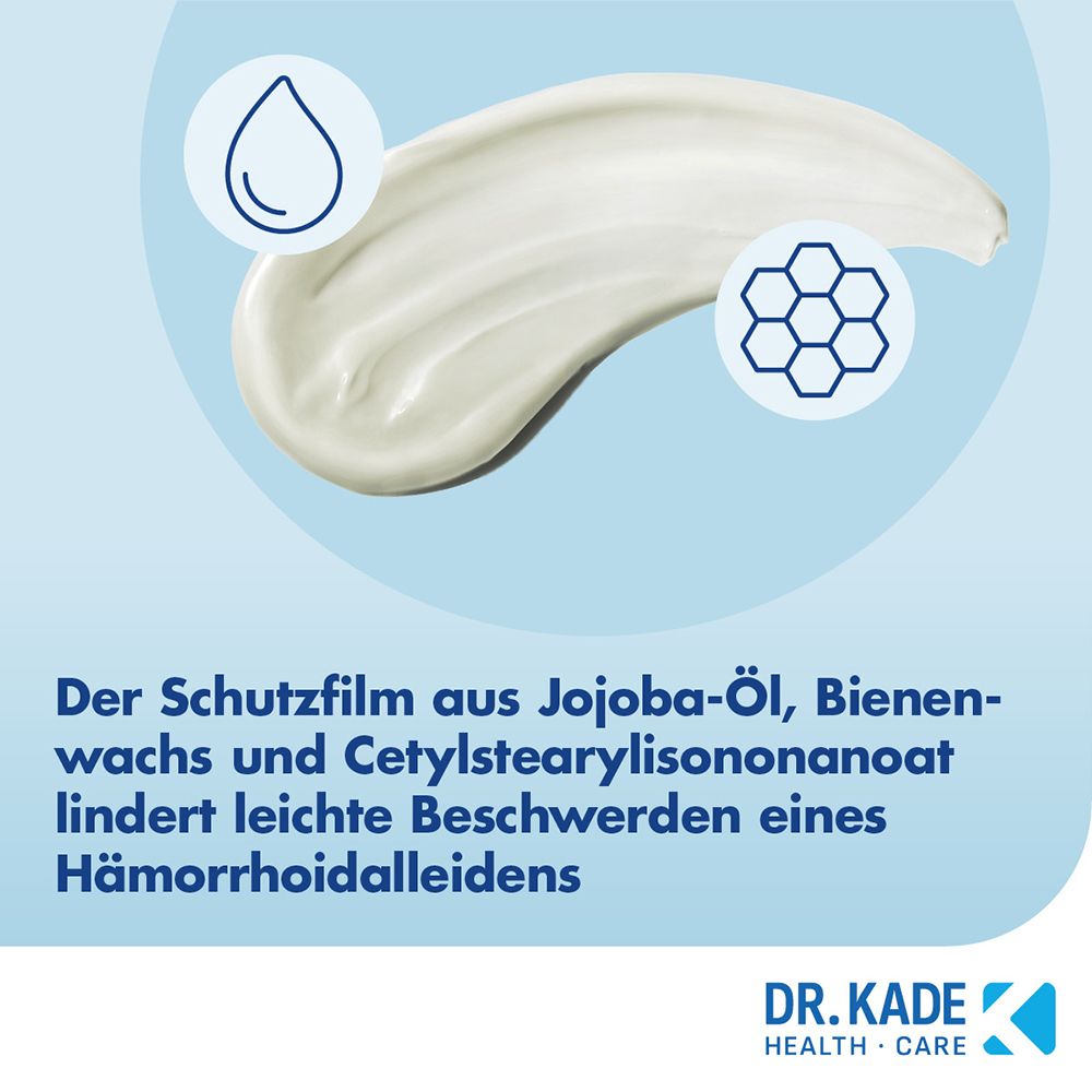 Posterisan protect: Schutzfilm aus Jojobaöl, Bienenwachs lindert leichte Hämorrhoidenbeschwerden.