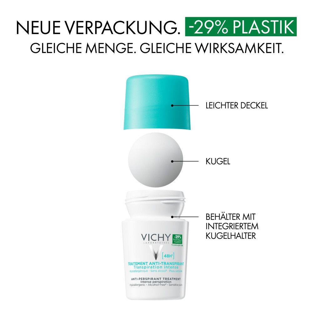 Vichy Anti-Transpirant Doppelpack, neue Verpackung mit weniger Plastik.