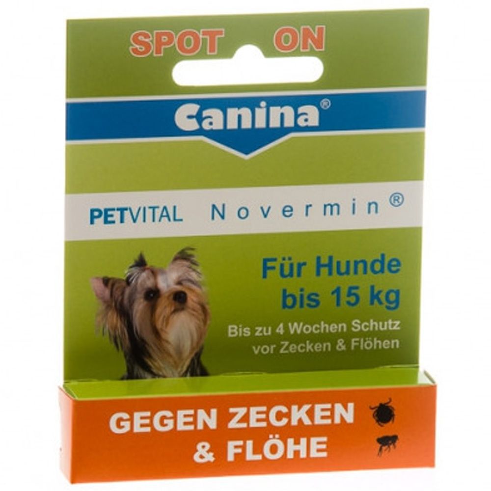 Canina® PETVITAL Novermin® Anti-tiques et puces pour chiens jusqu'à 15 kg