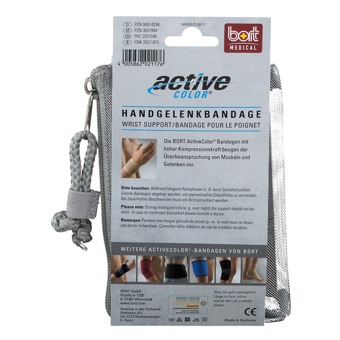 Bort ActiveColor® Handgelenkbandage Gr. L haut