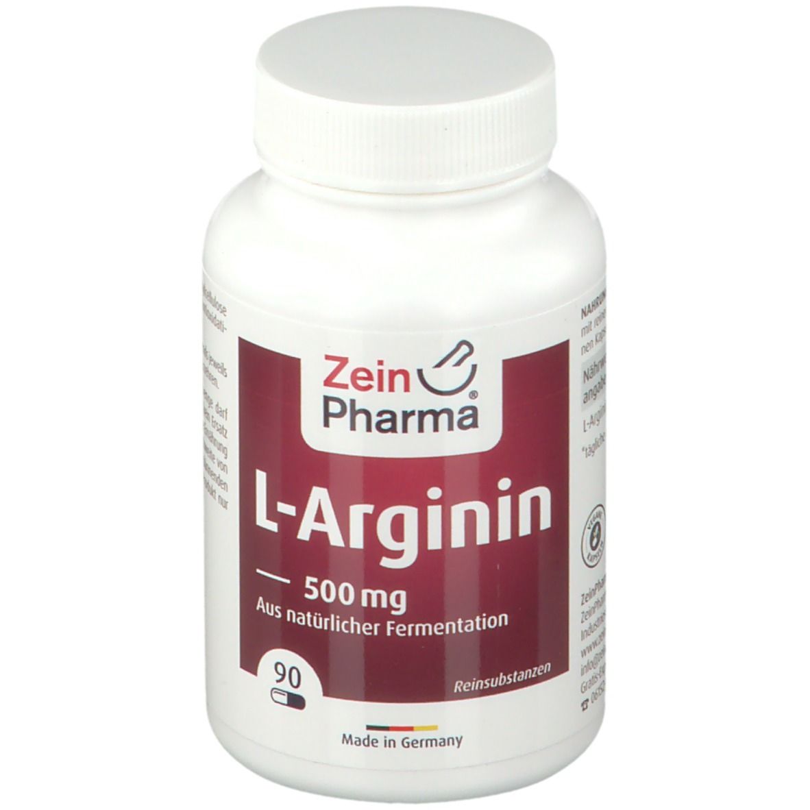 L Arginine Capsules 500 mg ZeinPharma