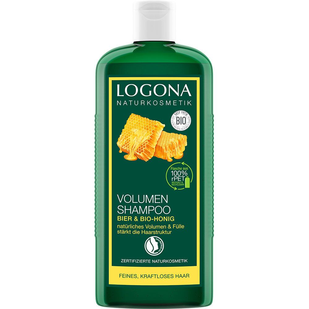 LOGONA Naturkosmetik Shampooing Volume Bière & Miel Bio