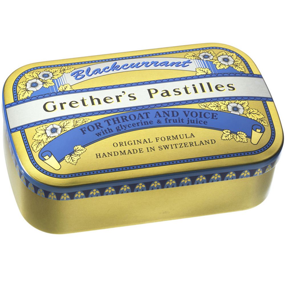 Grethers Blackcurrant Gold Pastilles sucrées