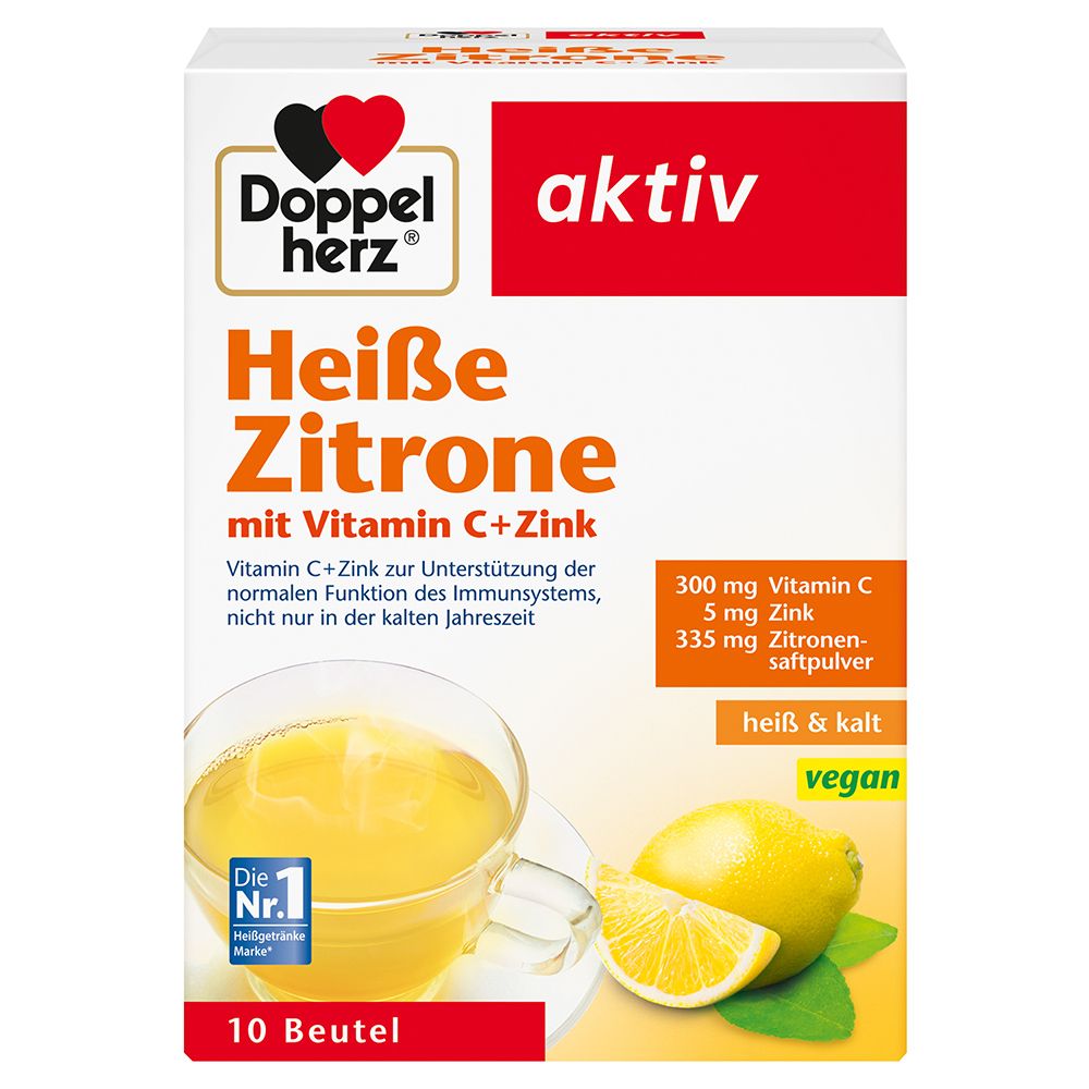 DOPPELHERZ® Citron chaud Vitamine C + Zinc