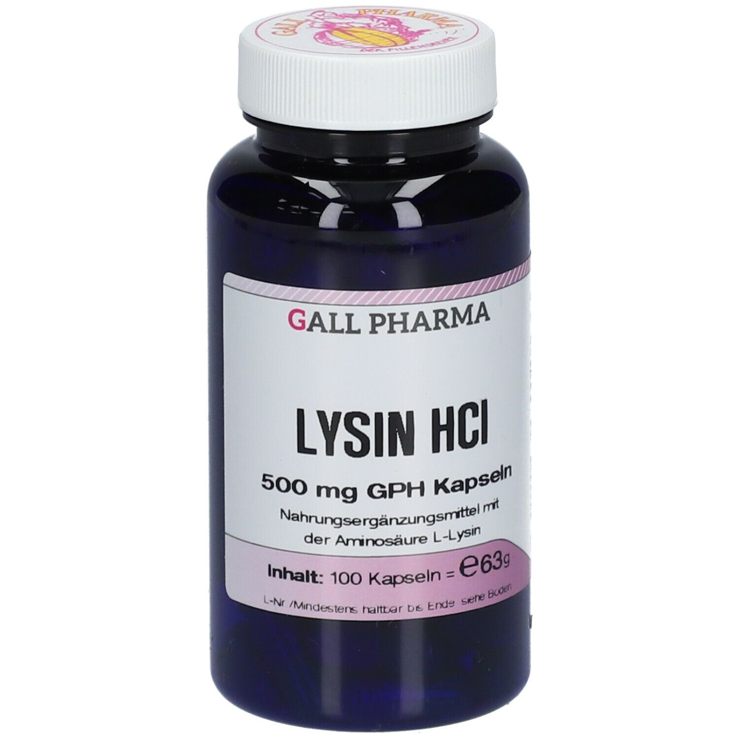 GALL PHARMA Lysine HCl 500 mg GPH Capsules