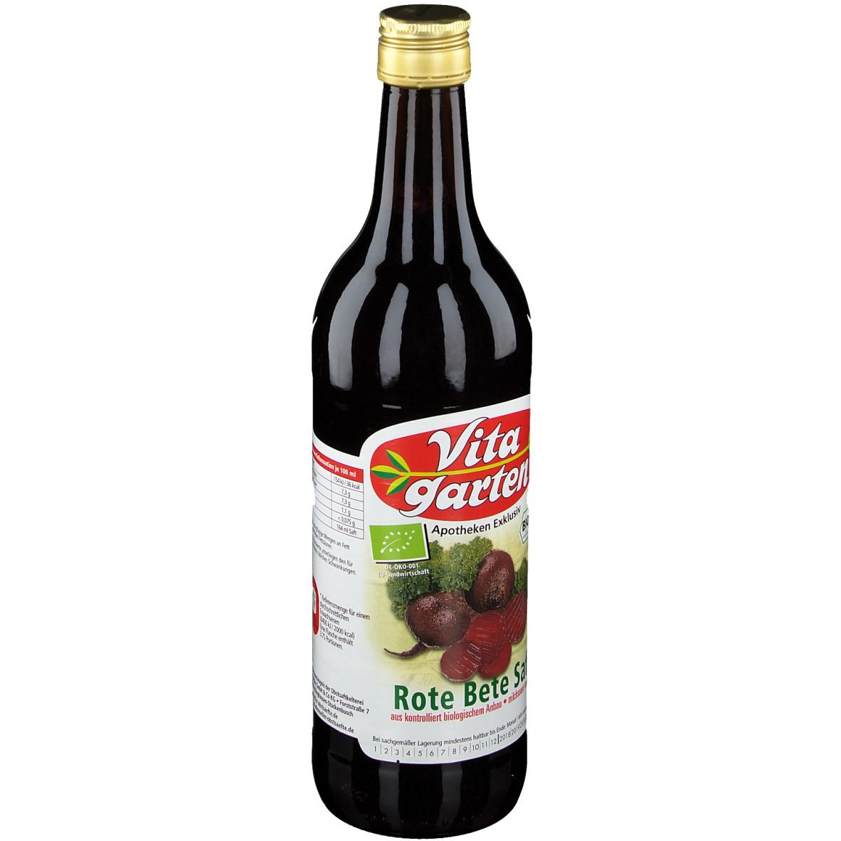 Vitagarten Rote-Bete-Saft, biologisch