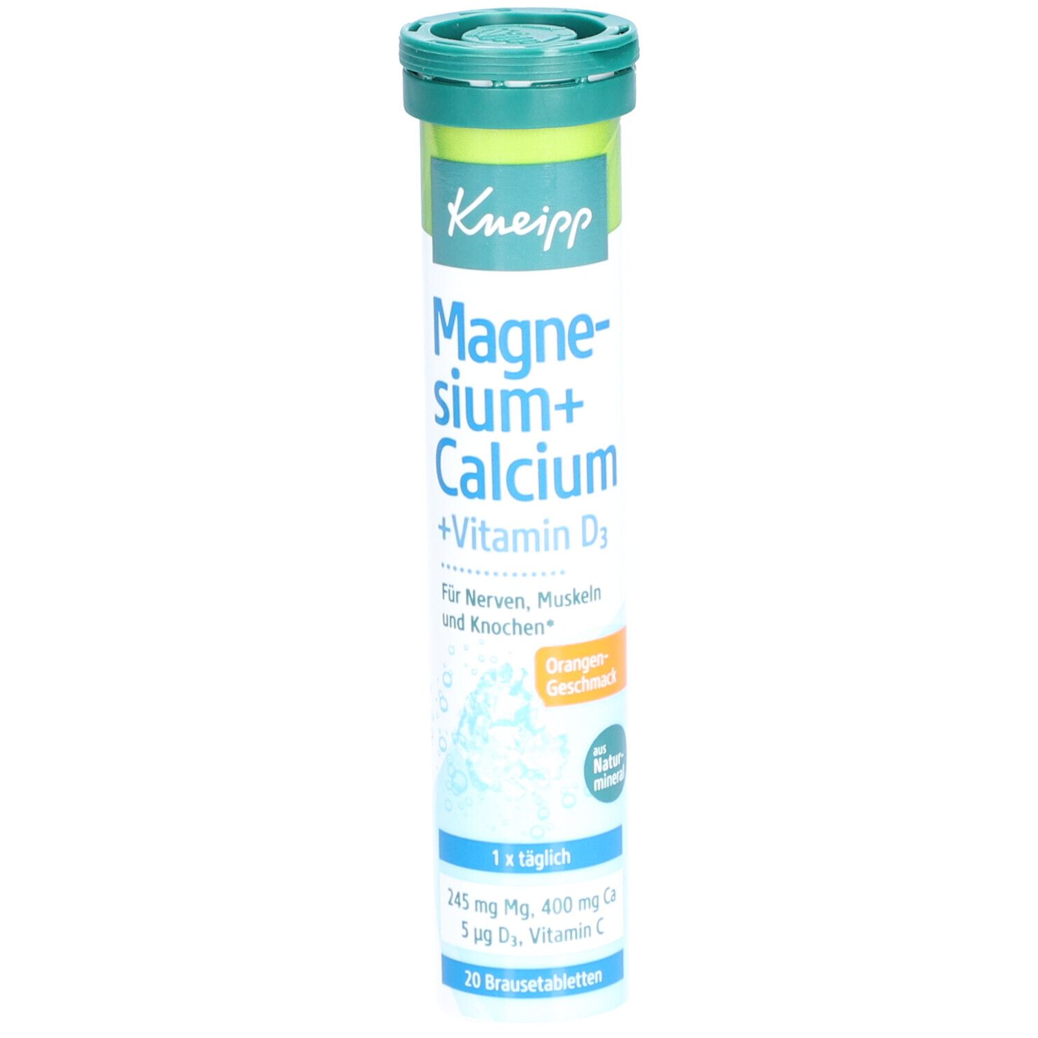 Kneipp® Magnésium + Calcium + D3 Comprimés effervescents