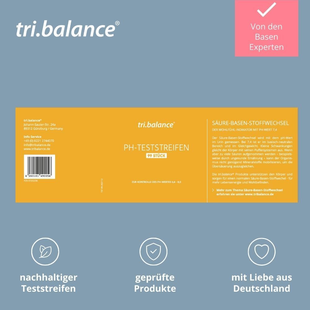 tri.balance® Bandelettes réactives de pH