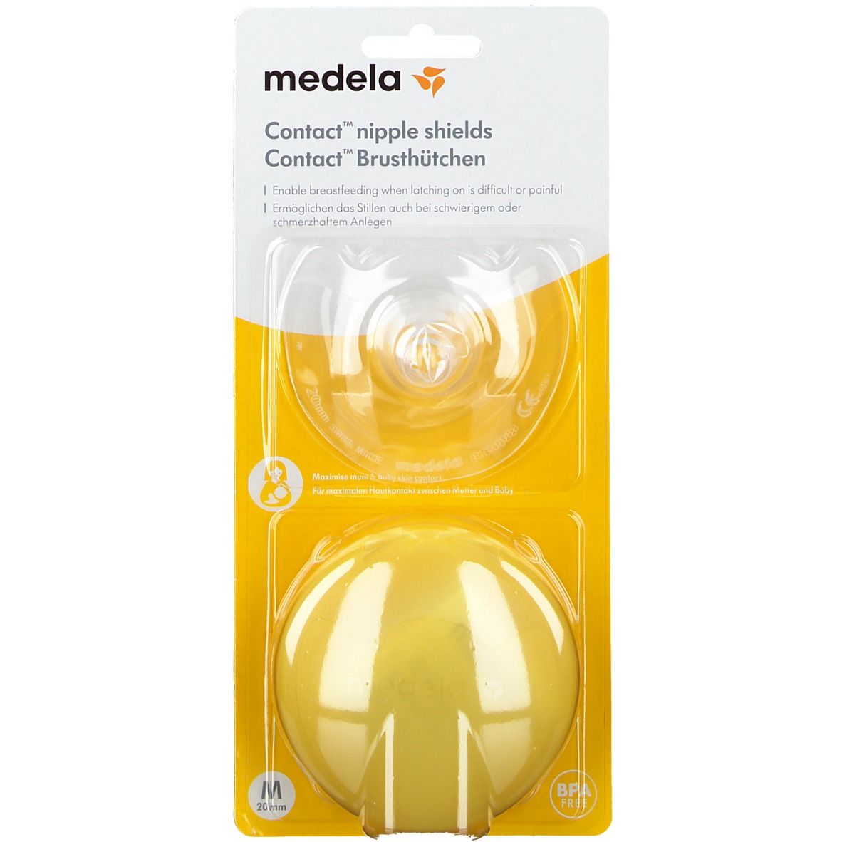 Téterelles contact Medela 2x (16, 20 et 24mm) - MAM