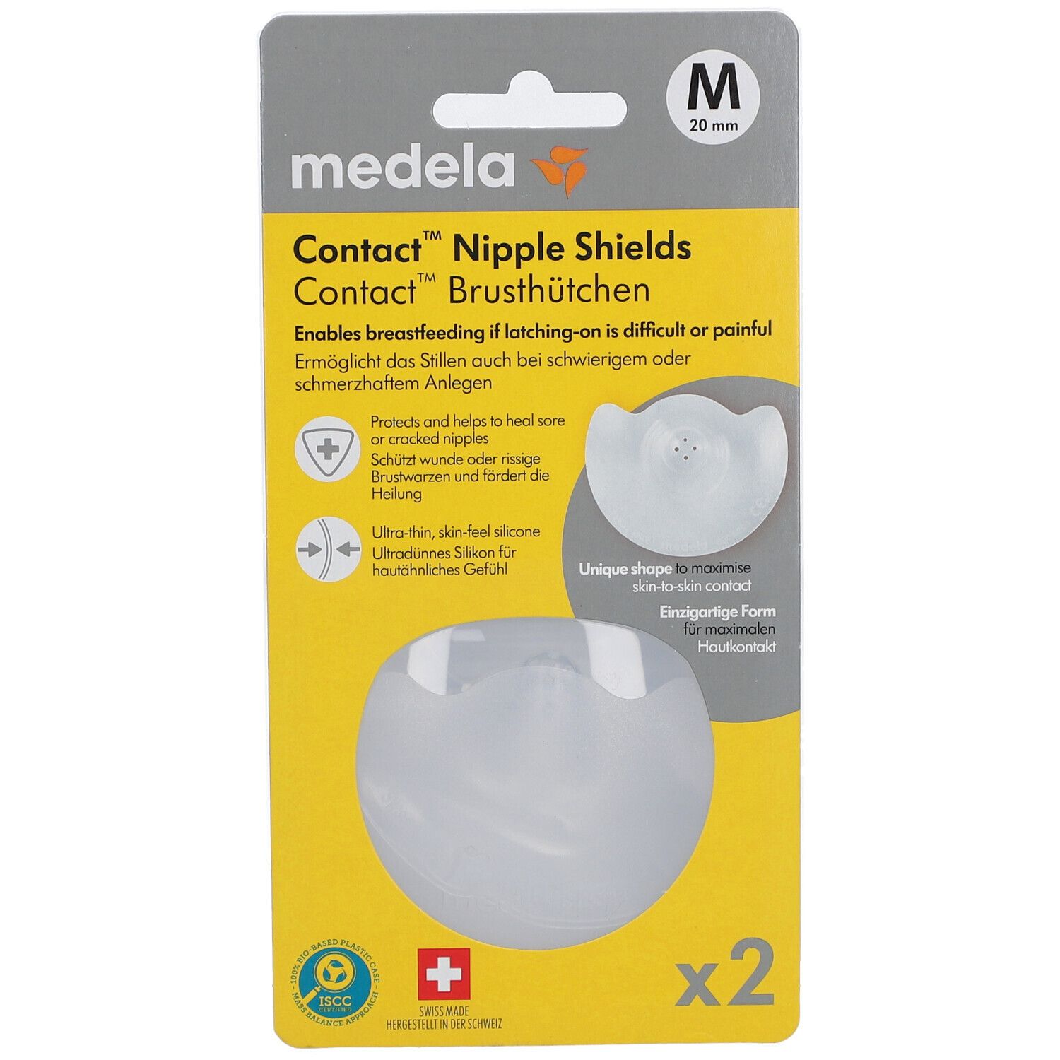 medela Contact™ Bonnets de sein, Taille M 20 mm 2 St.