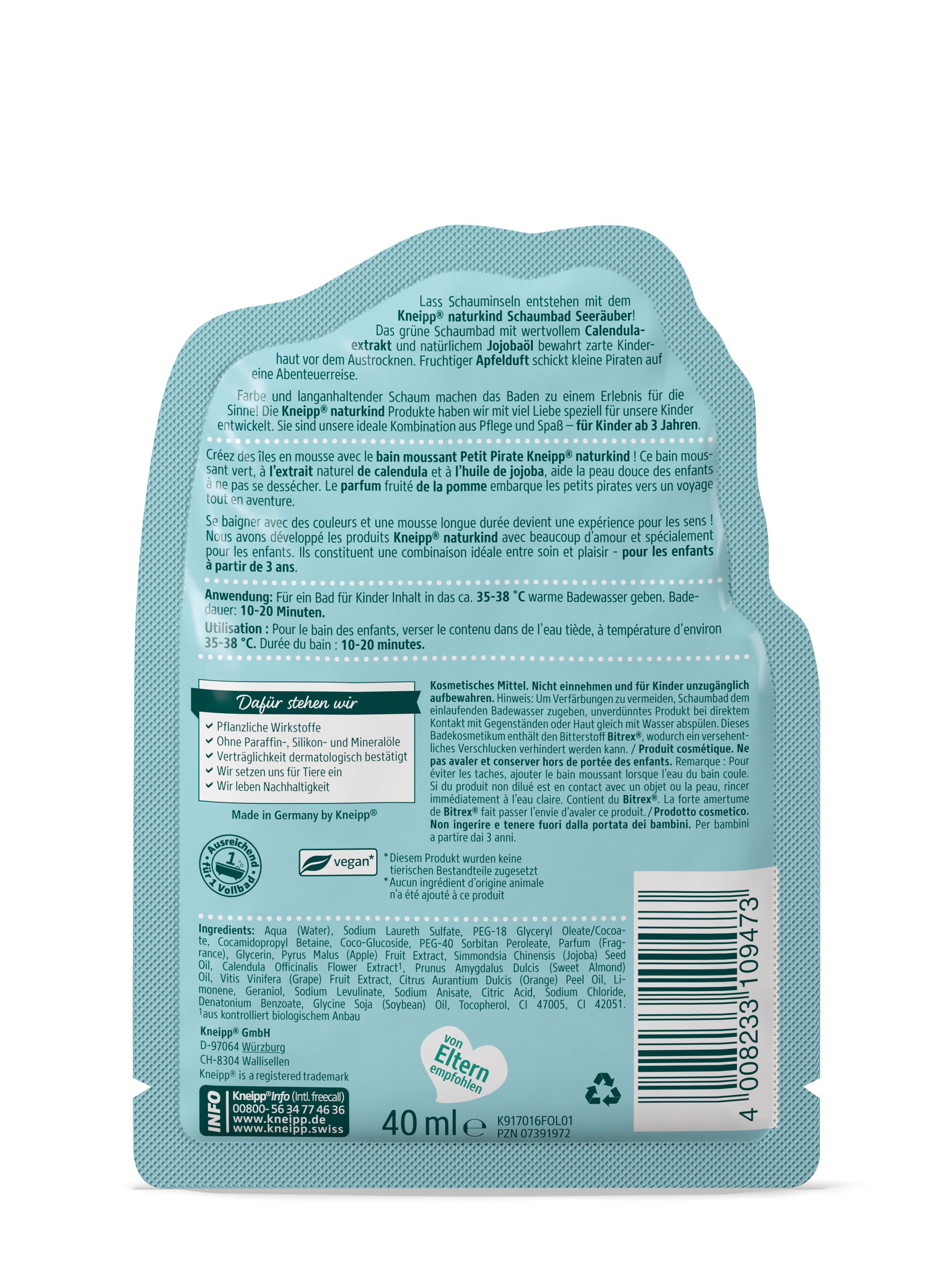 Kneipp® naturkind Bain moussant des pirates