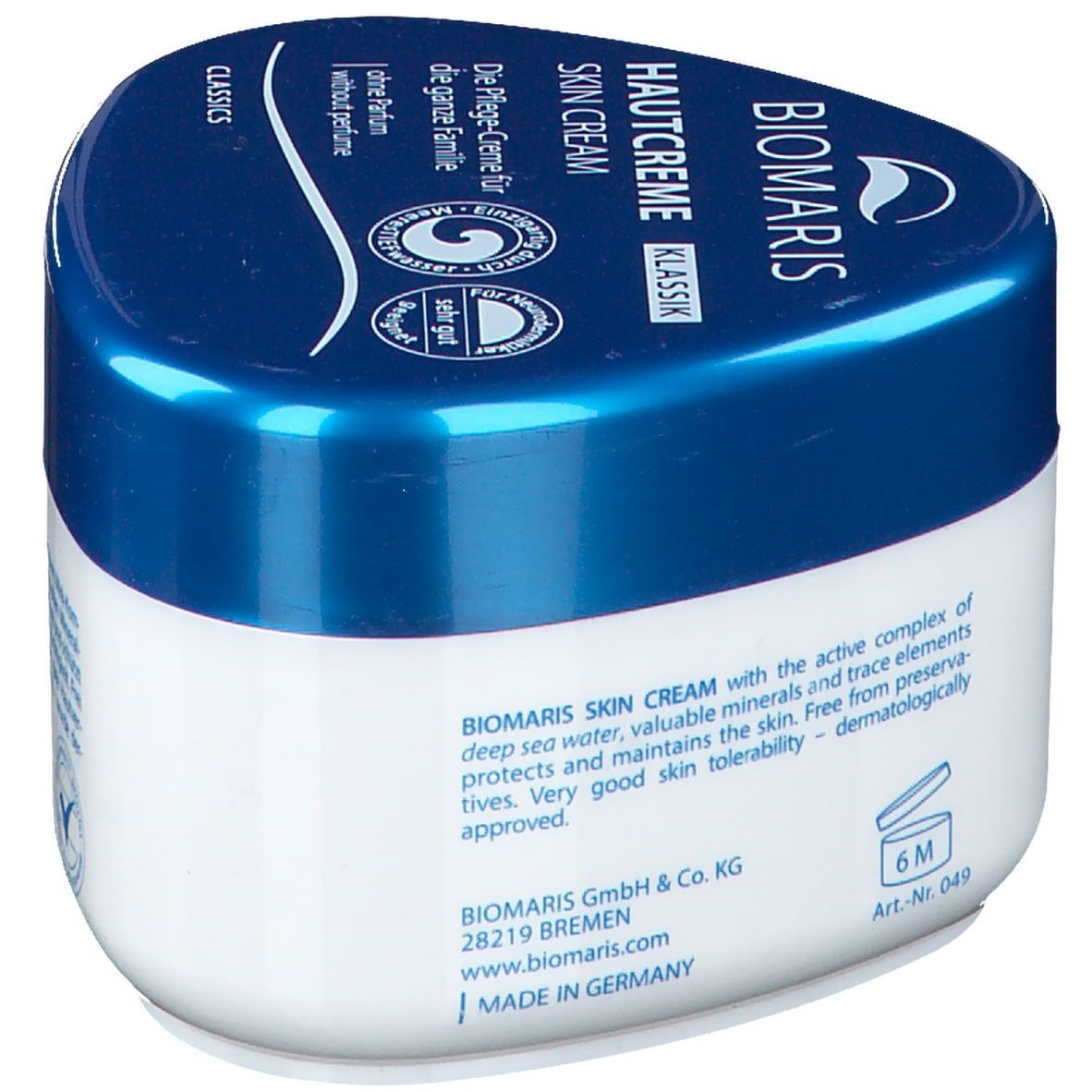Crème Hydratante Visage Et Corps Biomaris Sans Parfum - 250 Ml