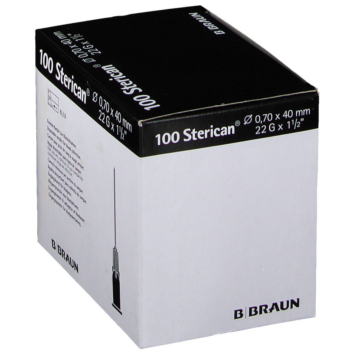 Sterican® pour prélèvement sanguin G22 x 1 1/2 pouce 0,7 x 40 mm noir