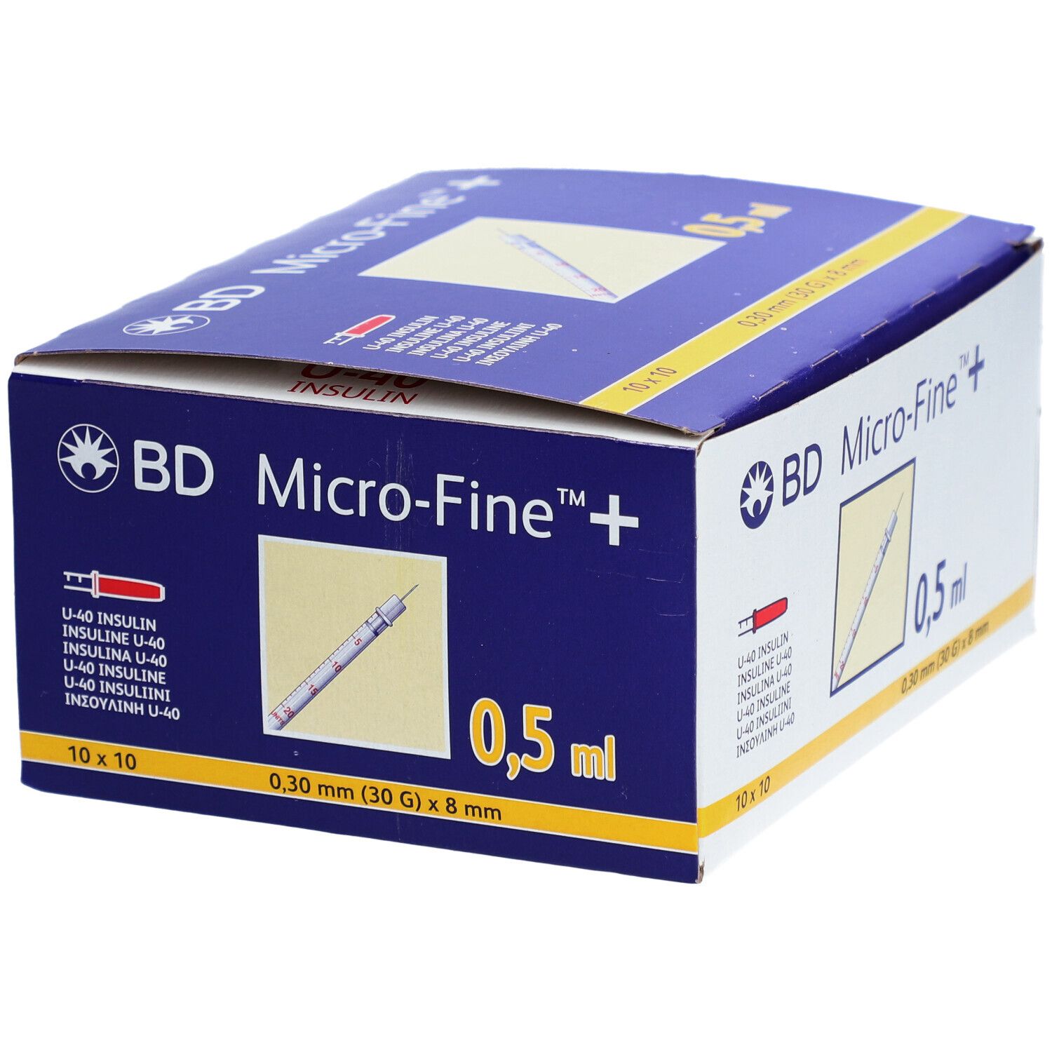 BD Micro FINE™+ U 40 Seringues à insuline 8 mm