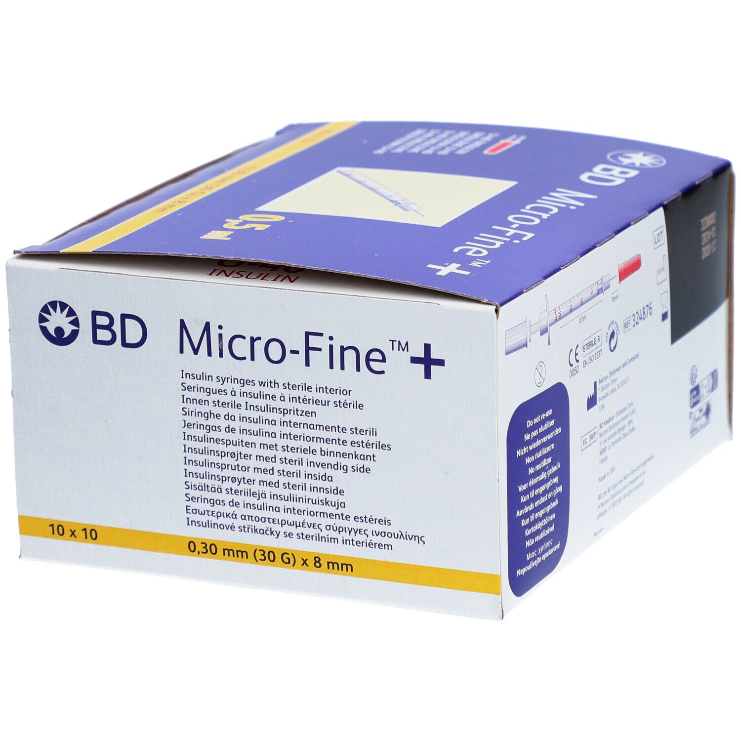 BD Micro FINE™+ U 40 Seringues à insuline 8 mm