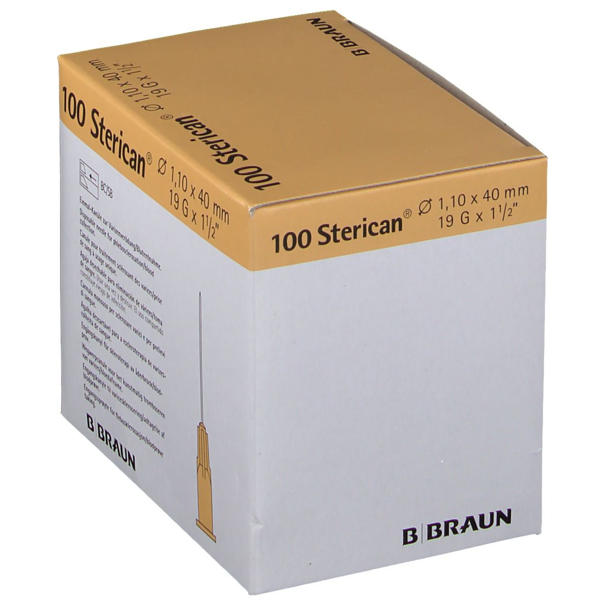 Sterican® pour la sclérothérapie des varices G 19 x 1 1/2 Zoll  1,1 mm x 40 mm, ivoire