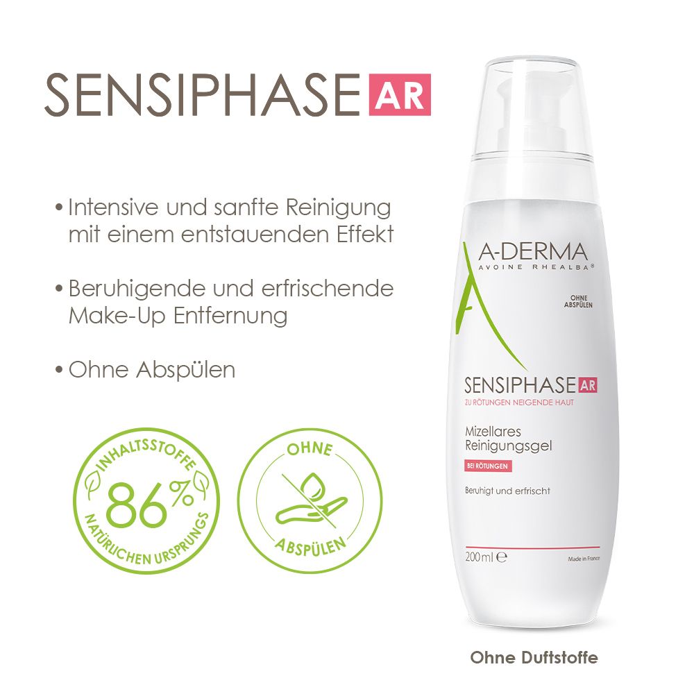 A-Derma SENSIPHASE AR Gel nettoyant micellaire
